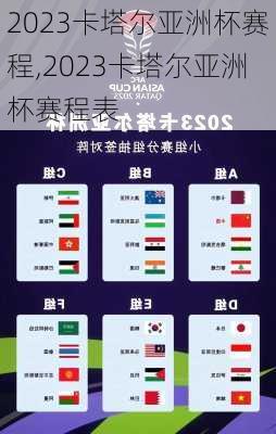 2023卡塔尔亚洲杯赛程,2023卡塔尔亚洲杯赛程表