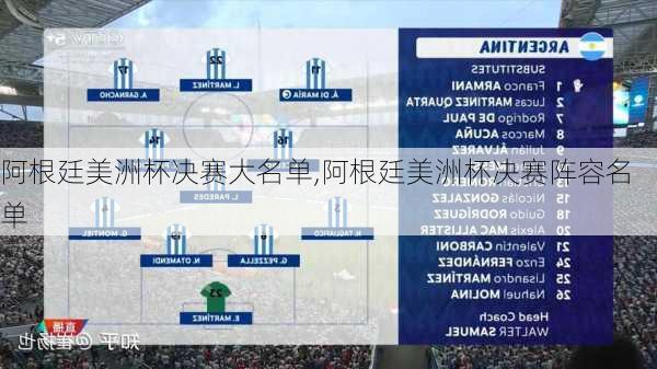 阿根廷美洲杯决赛大名单,阿根廷美洲杯决赛阵容名单