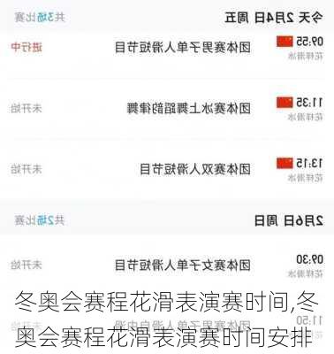 冬奥会赛程花滑表演赛时间,冬奥会赛程花滑表演赛时间安排