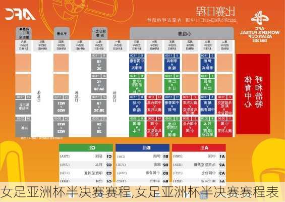 女足亚洲杯半决赛赛程,女足亚洲杯半决赛赛程表