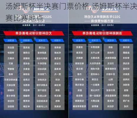 汤姆斯杯半决赛门票价格,汤姆斯杯半决赛比赛地点