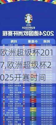 欧洲超级杯2017,欧洲超级杯2025开赛时间