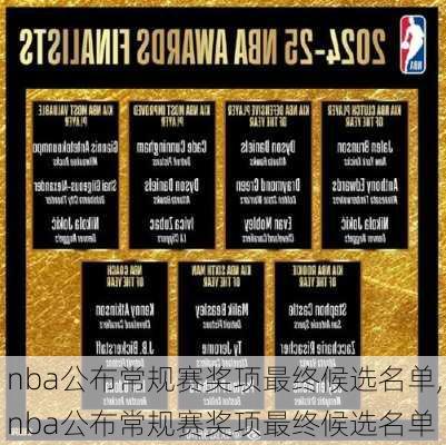 nba公布常规赛奖项最终候选名单,nba公布常规赛奖项最终候选名单