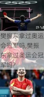 樊振东拿过奥运会冠军吗,樊振东拿过奥运会冠军吗?