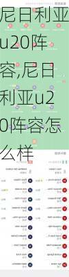 尼日利亚u20阵容,尼日利亚u20阵容怎么样