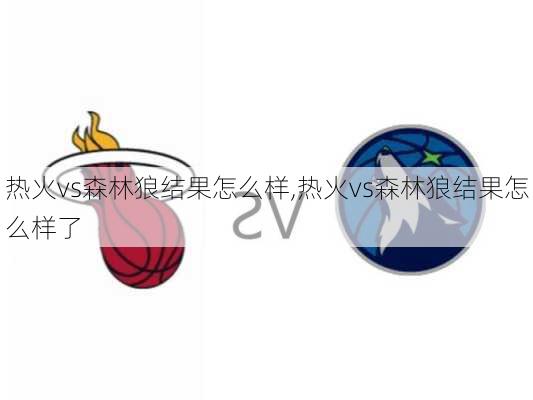 热火vs森林狼结果怎么样,热火vs森林狼结果怎么样了