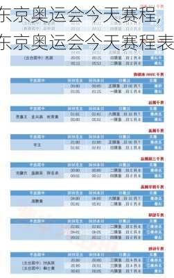 东京奥运会今天赛程,东京奥运会今天赛程表