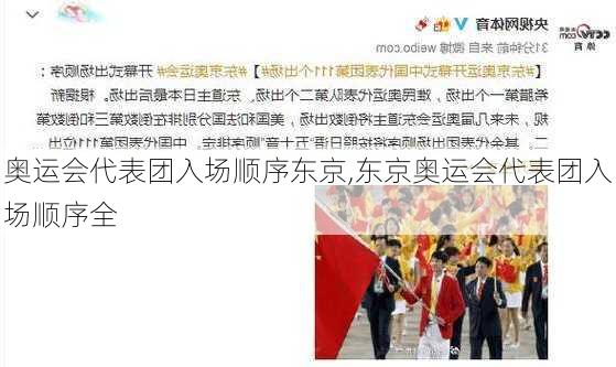 奥运会代表团入场顺序东京,东京奥运会代表团入场顺序全
