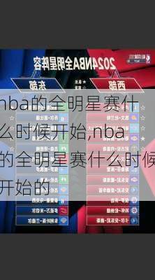 nba的全明星赛什么时候开始,nba的全明星赛什么时候开始的