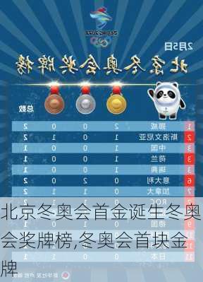 北京冬奥会首金诞生冬奥会奖牌榜,冬奥会首块金牌