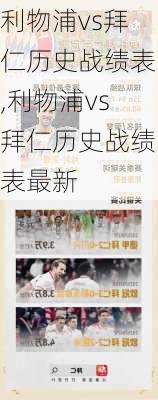 利物浦vs拜仁历史战绩表,利物浦vs拜仁历史战绩表最新