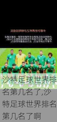 沙特足球世界排名第几名了,沙特足球世界排名第几名了啊