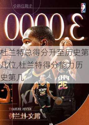 杜兰特总得分升至历史第几位,杜兰特得分能力历史第几
