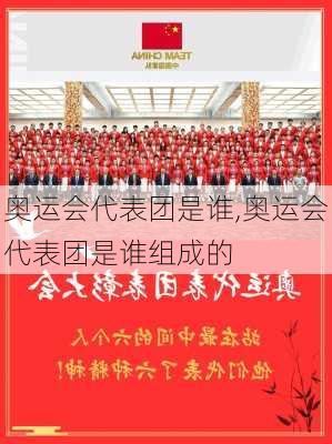 奥运会代表团是谁,奥运会代表团是谁组成的