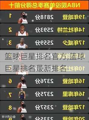篮球巨星排名官方,篮球巨星排名最新排名