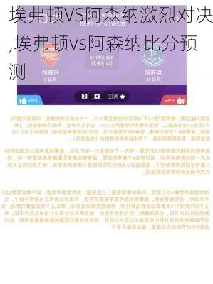 埃弗顿VS阿森纳激烈对决,埃弗顿vs阿森纳比分预测