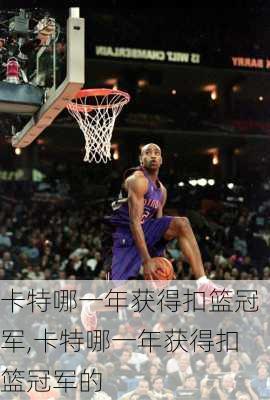 卡特哪一年获得扣篮冠军,卡特哪一年获得扣篮冠军的