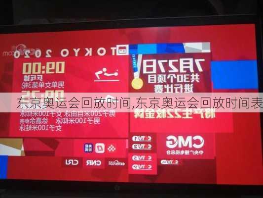 东京奥运会回放时间,东京奥运会回放时间表