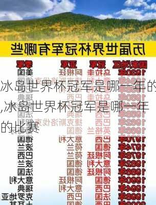 冰岛世界杯冠军是哪一年的,冰岛世界杯冠军是哪一年的比赛