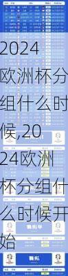 2024欧洲杯分组什么时候,2024欧洲杯分组什么时候开始