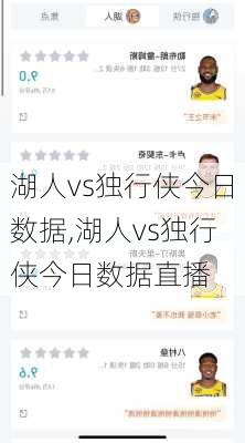 湖人vs独行侠今日数据,湖人vs独行侠今日数据直播
