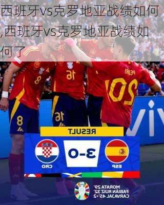 西班牙vs克罗地亚战绩如何,西班牙vs克罗地亚战绩如何了