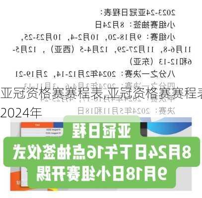 亚冠资格赛赛程表,亚冠资格赛赛程表2024年