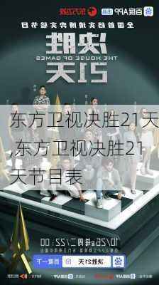 东方卫视决胜21天,东方卫视决胜21天节目表