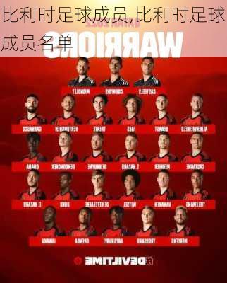 比利时足球成员,比利时足球成员名单