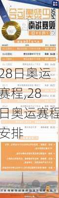28日奥运赛程,28日奥运赛程安排