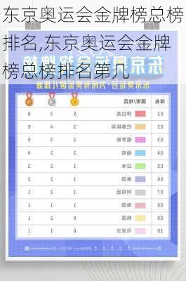 东京奥运会金牌榜总榜排名,东京奥运会金牌榜总榜排名第几