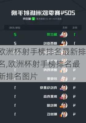 欧洲杯射手榜排名最新排名,欧洲杯射手榜排名最新排名图片