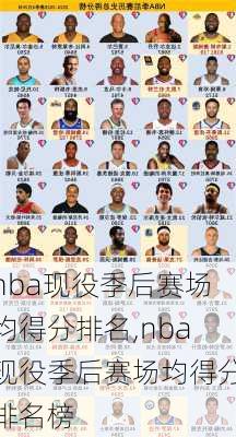 nba现役季后赛场均得分排名,nba现役季后赛场均得分排名榜
