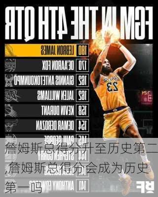 詹姆斯总得分升至历史第二,詹姆斯总得分会成为历史第一吗