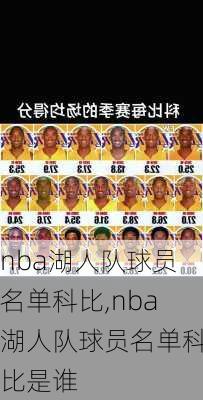 nba湖人队球员名单科比,nba湖人队球员名单科比是谁